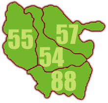 Les 4 départements de Lorraine