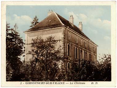 carte postale du château