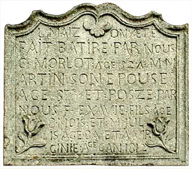 plaque de construction - presbytère